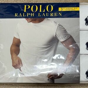 Polo by Ralph Lauren Men's White Cotton Crew T-Shirts